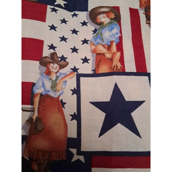Sharon Young Cowgirl Western American Patriotic Maxi Skirt 14 Cowboy - Picture 12 of 12